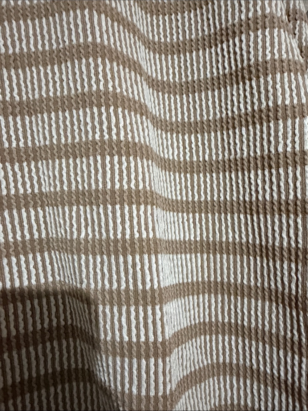 NWOT Women's Crewneck Striped Sweater - Tan & Cream - Picture 4 of 4